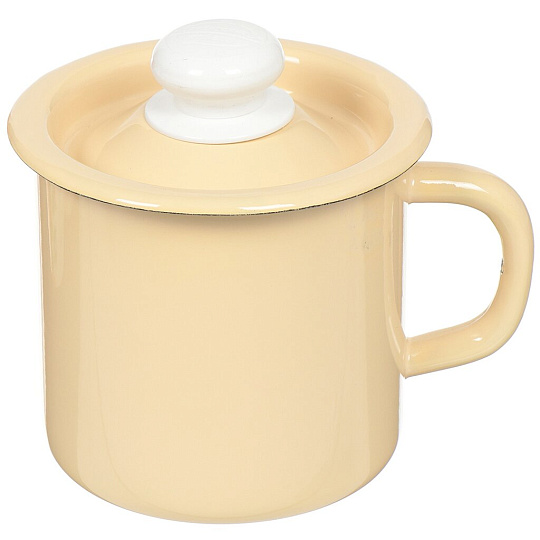 Кружка сталь, эмалированное покрытие, 1 л, с крышкой, Сибирские товары, С40207.3П/С40207.3, в ассортименте