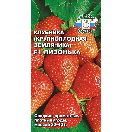 Семена Земляника, Лизонька, цветная упаковка, Седек