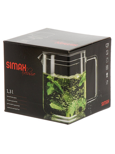 Чайник заварочный стекло, 1.3 л, с ситечком, Simax, From