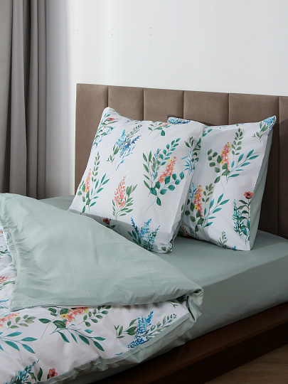 Постельное белье евро, пр215х240, 2н70х70, п200х215, м-сат, Майская ночь, Италия, SJT2503-2