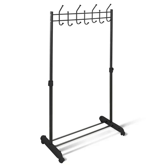 Вешалка напольная 86х44х166 см, Sheffilton, металл, с колесами, 45439 кг, SHT-WR13, В1-78, черная