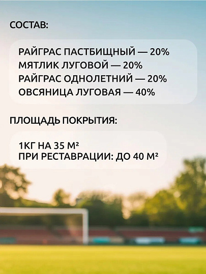 Семена Газон, Sport Meister Gras, 1 кг, мешок, ГазонCity