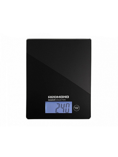 Весы кухонные электронные, стекло, Redmond, RS-772, платформа, точность 1 г, до 8 кг, черные