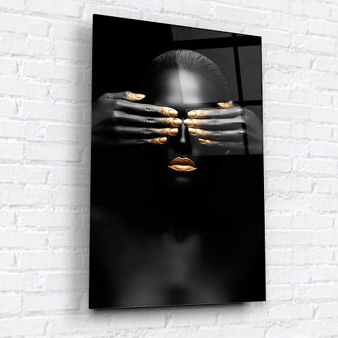 Картина на стекле, 60х40 см, Золотая девушка 1, WB-01-346-04