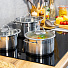 Набор посуды нержавеющая сталь, 6 предметов, кастрюли 3.4, 5.8 л,ковш 1.8 л, индукция, Daniks, Бонн, GS-01319-6PC - фото 21