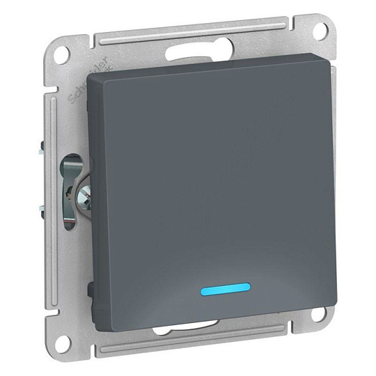 Механизм выключателя 1-кл. СП AtlasDesign 10А IP20 (сх. 1а) 10AX с подсветкой грифель SchE ATN000713