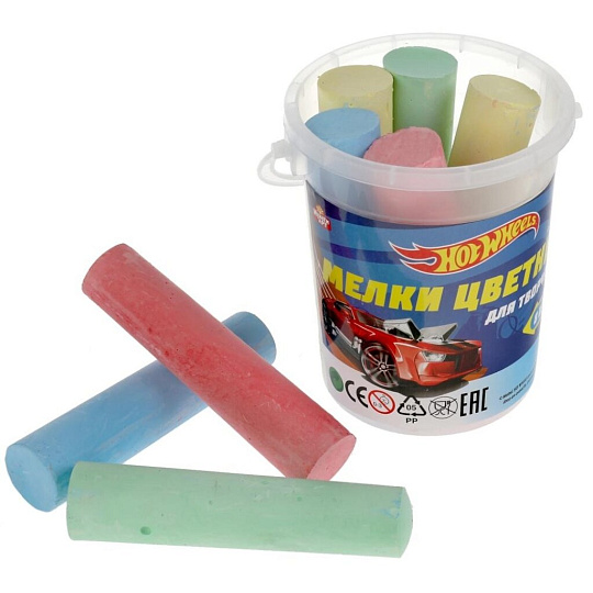 Набор мелков Hot Wheels, 4 цвета, MELBUCKET8-HW