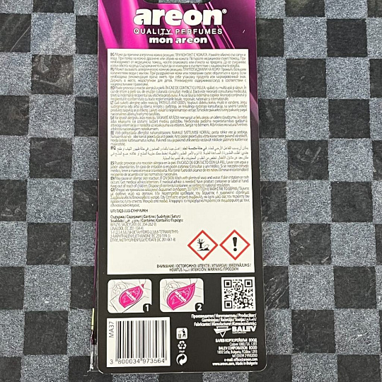 Ароматизатор в машину подвесной, сухой, Areon, Mon Areon Дабл Бабл, 50251