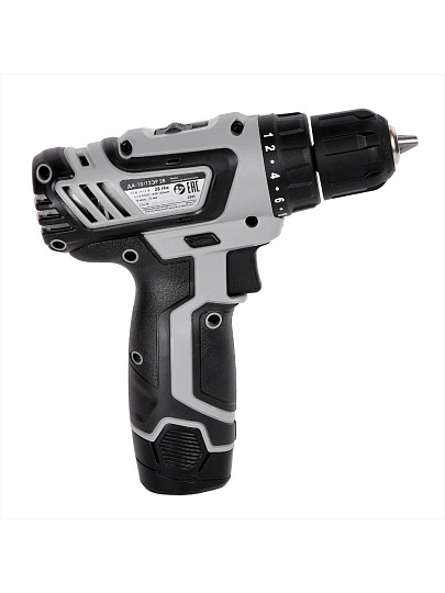 Дрель-шуруповерт аккумуляторный, Интерскол, ДА-10/12ЭР, 12 В, 2АКБ+ЗУ, экокейс