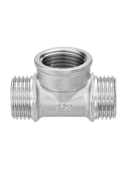 Тройник 1/2", ш-г-ш, латунь, AquaLink