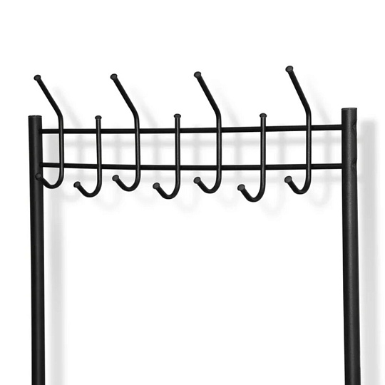 Вешалка напольная 86х44х166 см, Sheffilton, металл, с колесами, 45439 кг, SHT-WR13, В1-78, черная