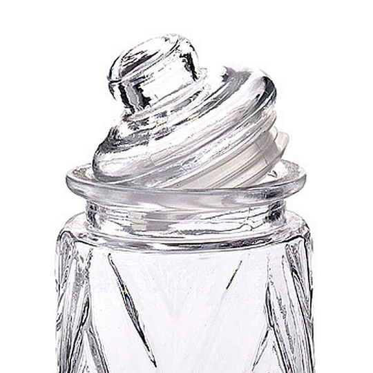 Банка для сыпучих продуктов, стекло, 0.3 л, с крышкой, Loraine, LR (х48), 28 192, прозрачная