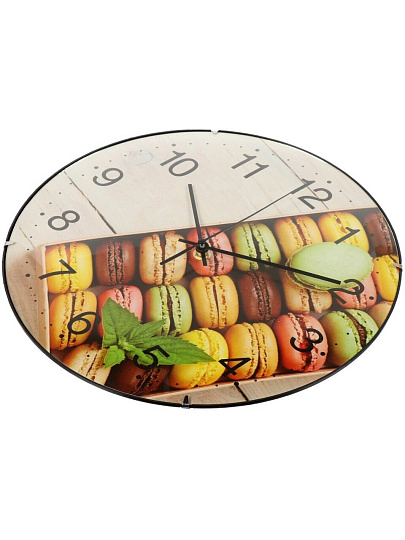 Часы настенные, 30 см, круглые, пластик, стекло, Y6-6071