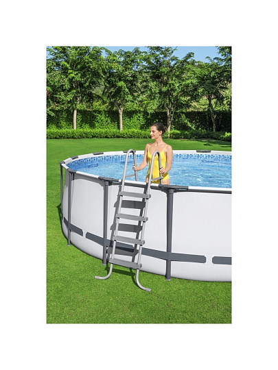 Бассейн каркасный Bestway, 457х122 см, Steel Pro Max, 56438, фильтр-насос, лестница, тент, 16015 л