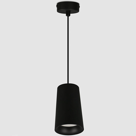 Светильник подвесной General Lighting Systems, Радиант, 50 Вт, GU10, на 1 лампочку, IP20, d7х11 см, черный, 662008