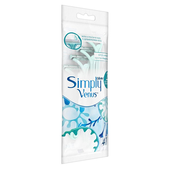 Станок для бритья Gillette, Simply Venus, для женщин, 4 шт, одноразовые