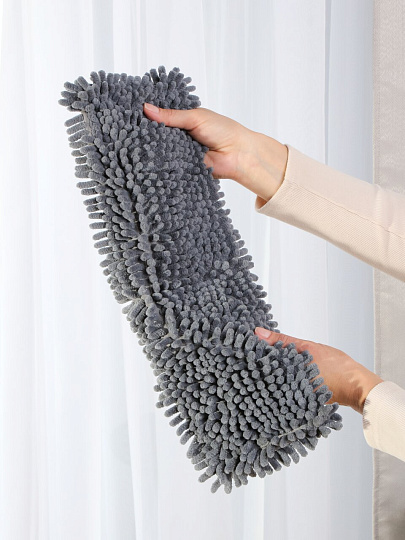 Сменная насадка для швабры, 42х12см, микрофибра, вермиш., серый, Марья Искусница