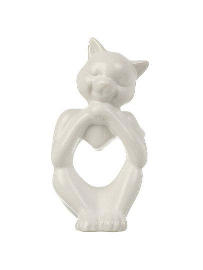 Фигурка декоративная керамика, Кошечка, 6.5х6.5х13.5 см, Y4-9107