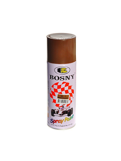 Краска аэрозольная, Bosny, №7, акрилово-эпоксидная, универсальная, глянцевая, коричневая, 0.4 кг