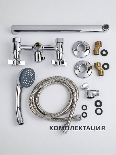 Смеситель для ванны, Aqwin, с кран-буксой, хром, A23315