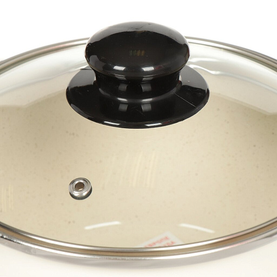 Кастрюля эмалированная сталь, 3.3 л, крышка стекло, Metrot, Одуванчик, 340944/357556, индукция