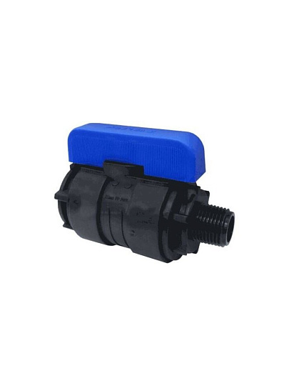 ПНД кран 1 1/2"-2", внутренняя/наружная, шаровой, Valfex