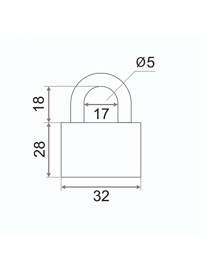 Замок навесной Vrata, BC-HG36-32, 210282, навесной, дисковый, серый, 3 ключа