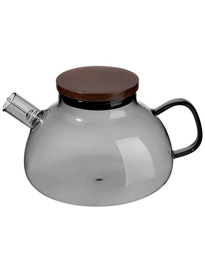 Чайник заварочный стекло, 1 л, с ситечком, с деревянной крышкой, Leonord, Aroma di Fiore, 910146