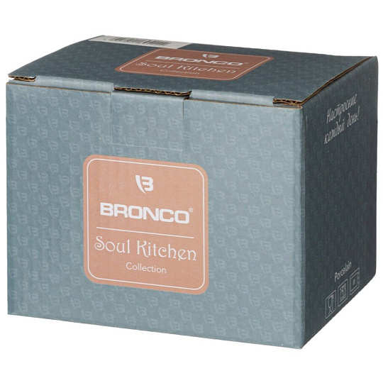 Кружка фарфор, 400 мл, Soul Kitchen, Bronco, 189-421