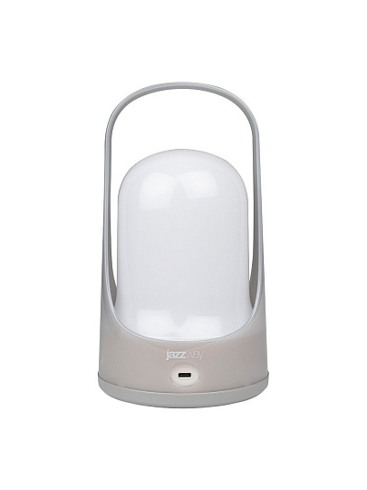 Фонарь-светильник встроенный аккумулятор, JazzWay, Accu5-L60-gy, зарядка от USB, ABS-пластик, с диммером, IP20, 13х13х23.1 см, 5058323
