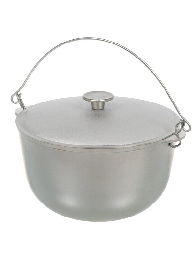 Казан алюминий, 6 л, с крышкой, с дужкой, Гардарика, 601