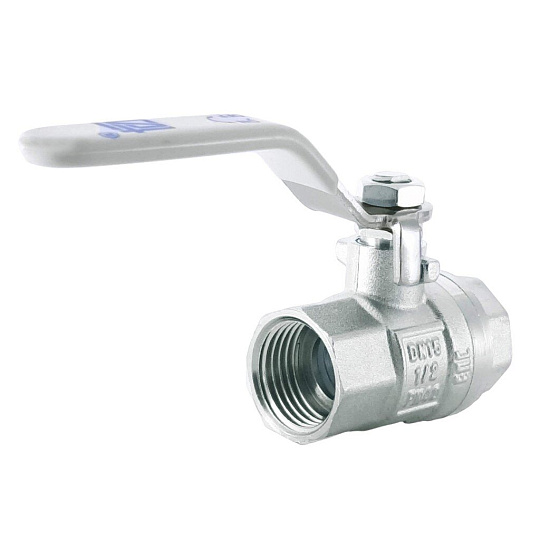 Кран для воды, 1/2'', г-г, ручка, никель, STI