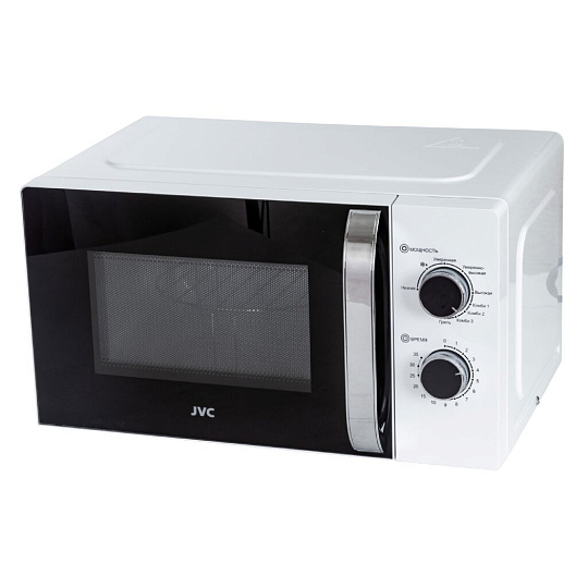 Микроволновая печь JVC, JK-MW210MG, 20 л, 700 Вт, механическая, с грилем, 5 уровней мощности, белая