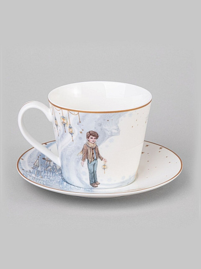 Чайная пара фарфор, 2 предмета, на 1 персону, 300 мл, Lefard, Снежная королева, 590-623