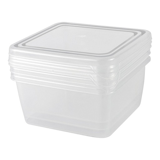 Контейнер пищевой пластик, 0.45 л, 3 шт, квадратный, Lucky Friday, Frozen, LF1039