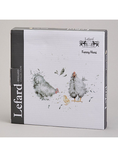 Тарелка закусочная, керамика, 21х2.5 см, круглая, Funny hens, Lefard, 358-2297