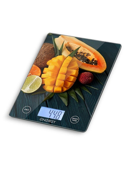 Весы кухонные электронные, стекло, Energy, EN-433A, платформа, 10 г, до 10 кг, LCD-дисплей, 110068