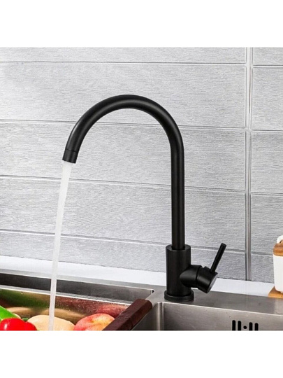 Смеситель для кухни, Frap, с картриджем, черный, F40899-4