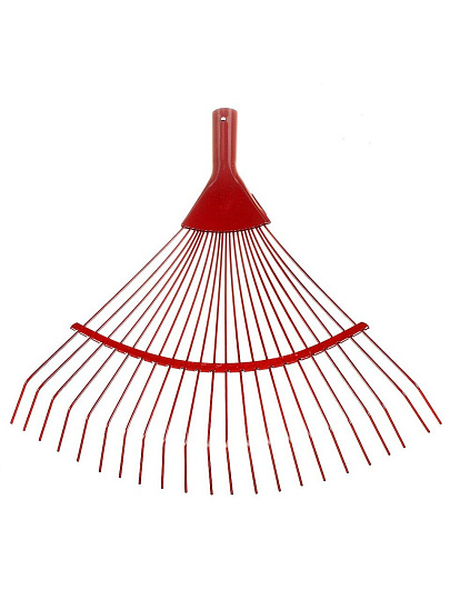 Грабли веерные, 22 зуб, металл, Инструм-Агро, Модерн, проволочные, окрашенные красные, 010816