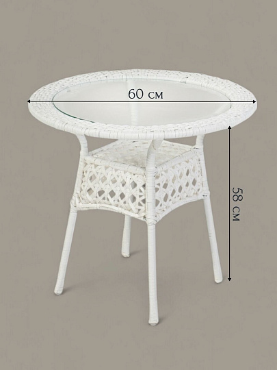 Мебель садовая Кения, стол, 60х60х58 см, 2 кресла, 120 кг, 65х67х80 см, C010144