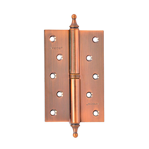 Петля врезная для деревянных дверей, Apecs, 120х80х3 мм, левая, F-B-Steel-AC-L, 13698, с подшипником, медь