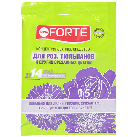 Удобрение для срезанных цветов, минеральный, гранулы, 15 г, Bona Forte