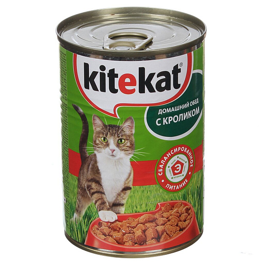 Корм д/жив.Китекат 410г консервы кролик (6527)