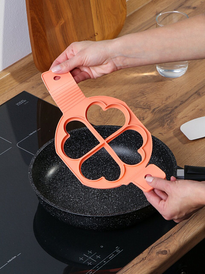 Форма для выпечки оладьев силикон, 15.5х33.5х1.4 см, фигурные, Катунь, КТ-S-404