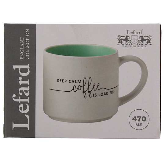 Кружка фарфор, 470 мл, Keep Calm Coffee Is Loading, Lefard, 260-979