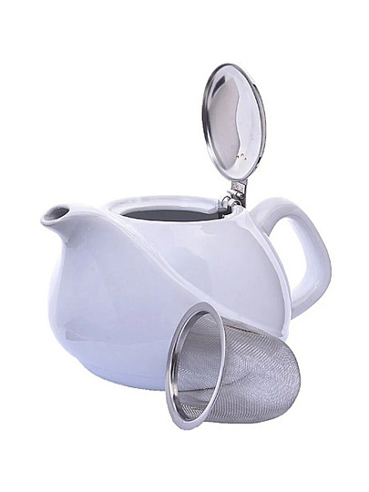 Чайник заварочный керамика, 0.75 л, с ситечком, Loraine, 23057-4, в ассортименте