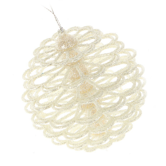Елочное украшение Marko Ferenzo, Шар Ivory, 10 см, 50 069