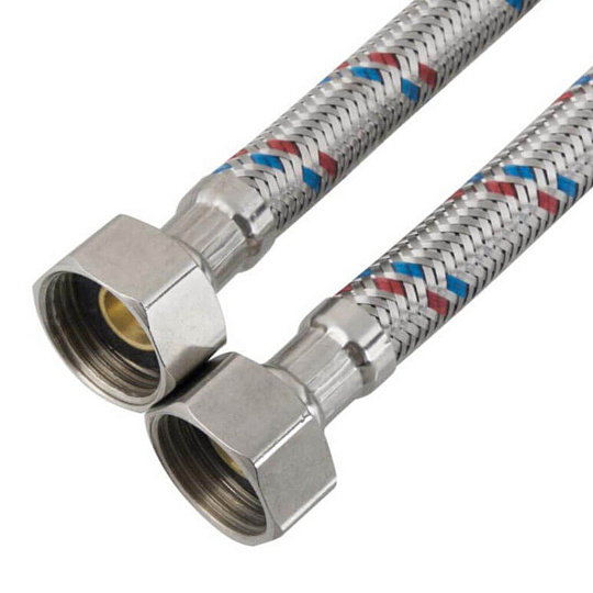Подводка для воды 1/2"х1 м, г-г, сталь, ELKA