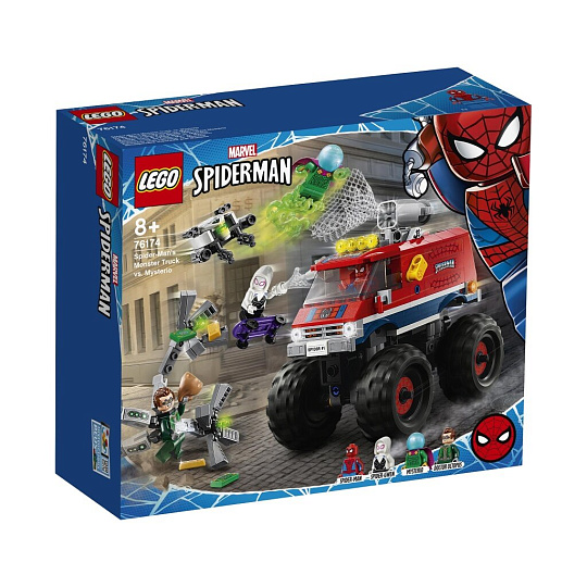 Конструктор Lego, Super Heroes, Монстр-трак Человека-Паука против Мистерио, 7-9 лет, 439 деталей, 76174