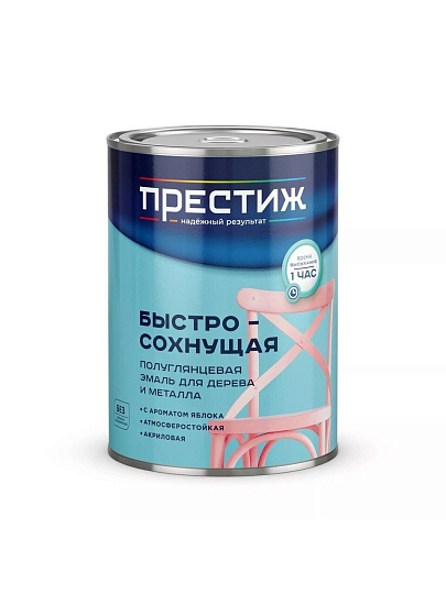 Эмаль Престиж, аромат яблока, акриловая, полуглянцевая, желтая, 0.9 кг